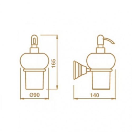 Дозатор подвесной для ванной Bagno & Associati Canova CA 128 - фото 2