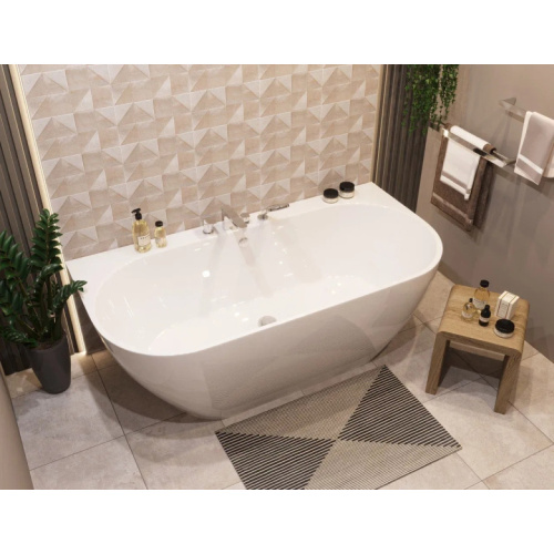 Ванна из литьевого мрамора Эстет Майами 170x85 см белая матовая, без гидромассажа, большие - фото 5