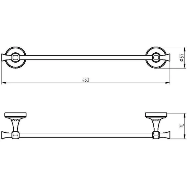 Полотенцедержатель Migliore Fortuna хром, классические, ретро, декорированные - фото 2