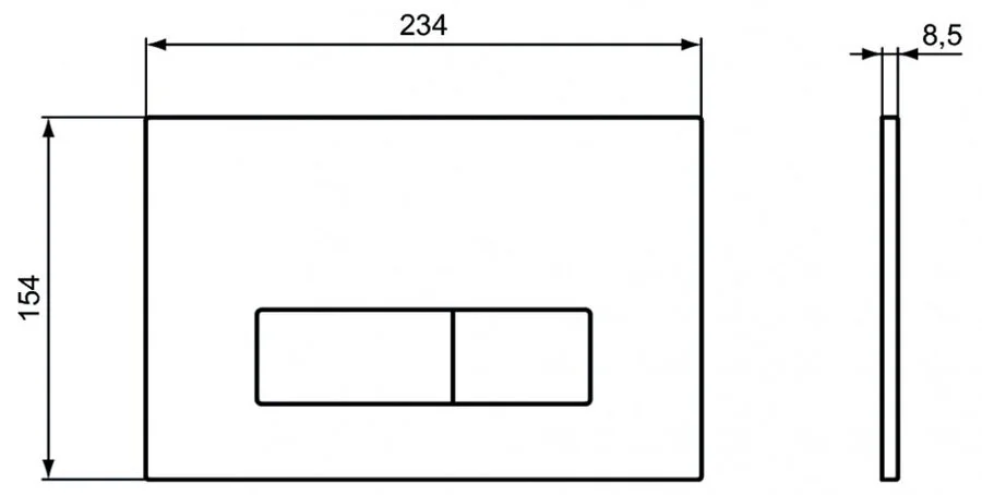 Клавиша смыва Ideal Standard Prosys Oleas матовый хром, нет в наличии - фото 2