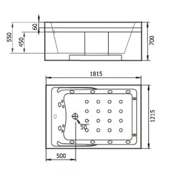 Акриловая ванна левосторонняя Gemy, глубокие - фото 3