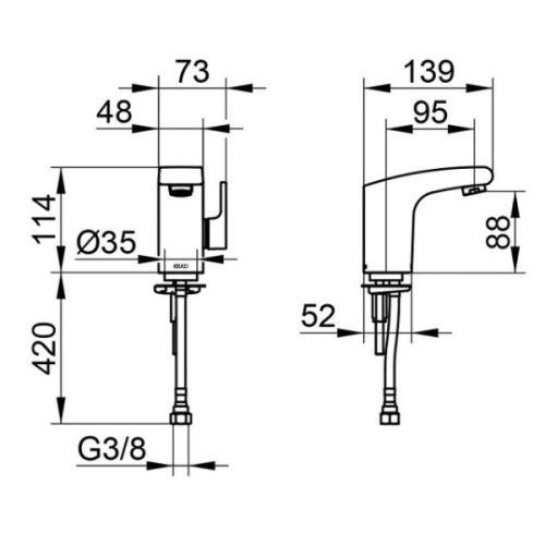 Смеситель для раковины Keuco Elegance 51608 - фото 2
