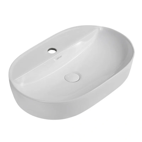 Раковина Abber Bequem 61 см белая, накладные (на столешницу), пристенные - фото 3