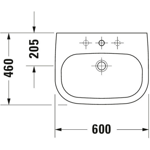 Раковина Duravit D-Code 60 см белая - фото 4
