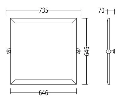 Зеркало для ванной, рама из массива дуба светлого цвета, фурнитура хром, Devon&Devon Tilting, по запросу - фото 2