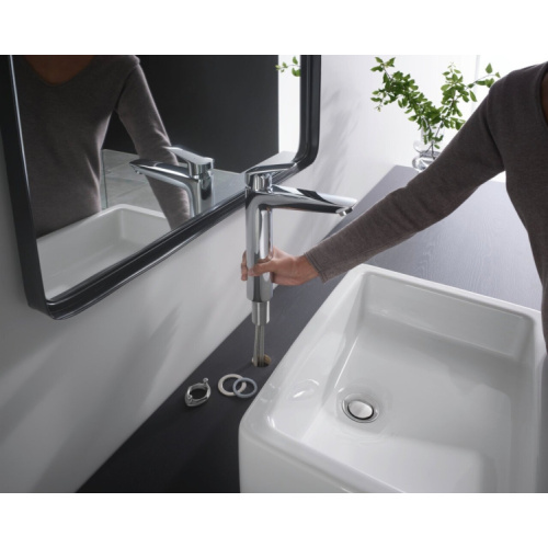 Смеситель для раковины Hansgrohe Logis без донного клапана, с коротким изливом - фото 7