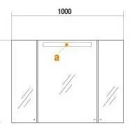 Зеркальный шкаф с подсветкой Акватон Мадрид 100 см белый глянцевый, нет в наличии - фото 2