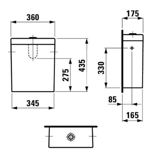 Унитаз компакт Laufen Palomba 8.2480.6.000.000.1 ободковый - фото 3