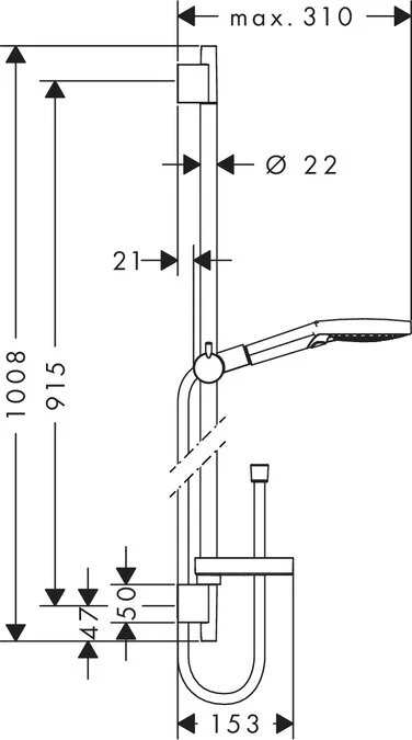 Душевой гарнитур Hansgrohe Raindance Select S 26633 с мыльницей - фото 2