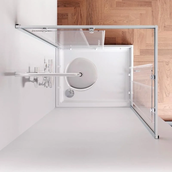 Душевой уголок Am.Pm Gem 100х80 см прозрачное стекло W90G-404-100280-MT - фото 4