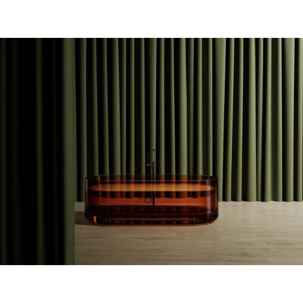 Ванна из полиэфирной смолы Abber Kristall 170x75 см коричневая, без гидромассажа, большие - фото 6