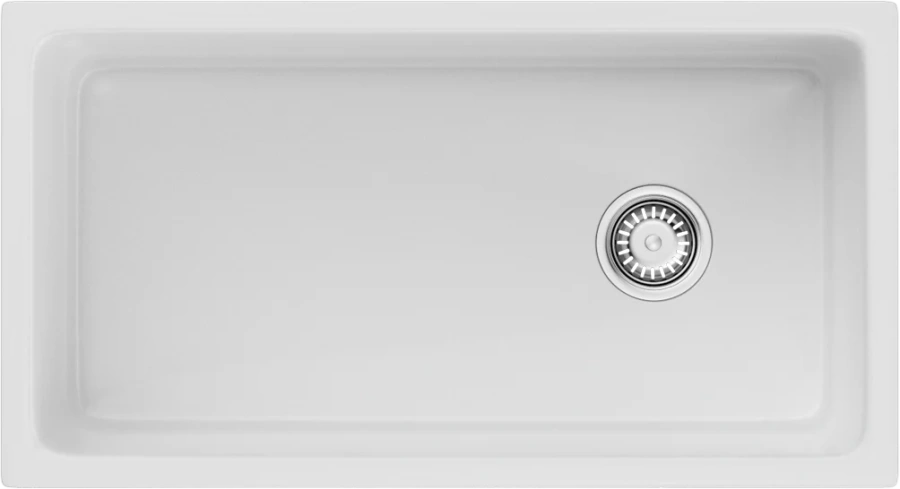 Мойка для кухни Omoikiri Tokara 88-U/I-WH Glossy Side 88 см белая глянцевая - фото 1