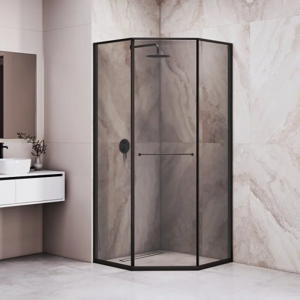 Душевой уголок RGW Stilvoll SV-82B R 80x80 см стекло тонированное, правый, черные - фото 4