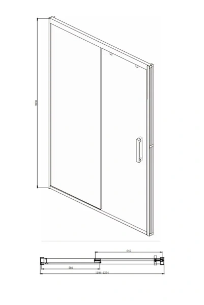 Душевая дверь в нишу Bravat Stream BD120.4103S - фото 2