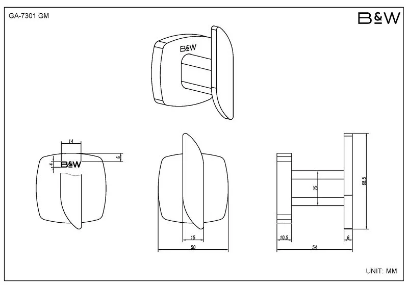 Набор аксессуаров для ванной Black&White Gravity оружейная сталь - фото 3