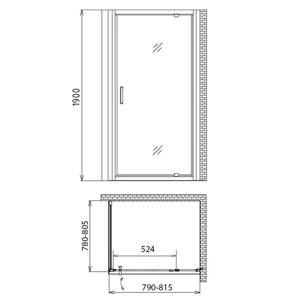 Душевой уголок Gemy Sunny Bay 80 S28150-A80 - фото 2