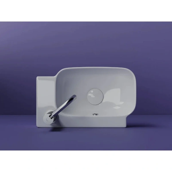 Раковина Ceramica Nova Element 40 см чаша слева белая, прямоугольной формы - фото 5