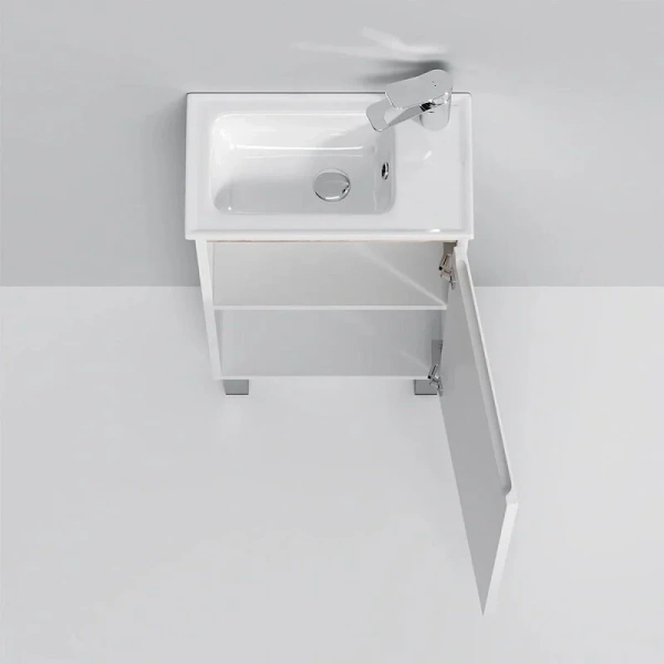 Тумба с раковиной напольная Am.Pm X-Joy M85AFSX0451WG 45 см с дверцей, окрашенные, под дерево - фото 9