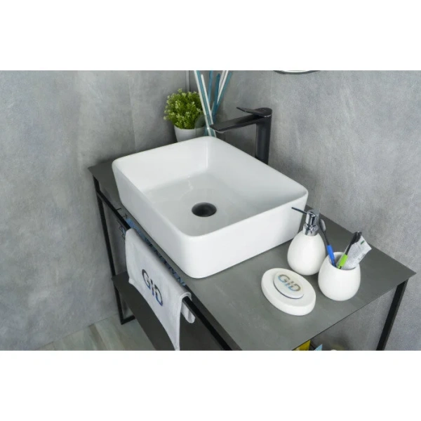 Раковина GID Geometrico N9103 48 см белая - фото 4