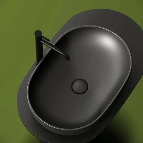 Раковина Ceramica Nova Element 60 см темный антрацит, из санфарфора - фото 7