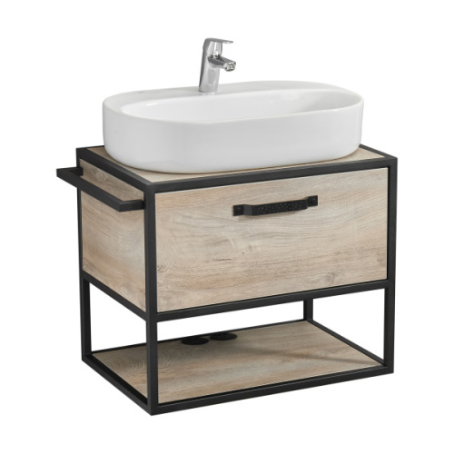 Тумба под раковину подвесная Акватон Лофт Фабрик 65 см дуб эндгрейн, 65 см - фото 6