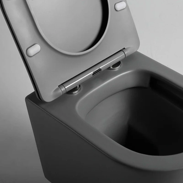 Унитаз подвесной Vincea Piatti антрацит матовый, с горизонтальным, прямым выпуском, с прямым выпуском - фото 7