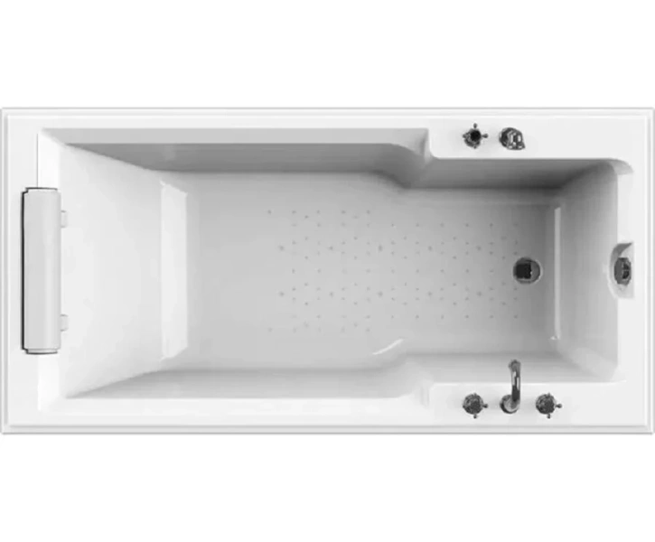 Акриловая ванна Fra Grande Русильон 4-01-2-0-1-423, 180 x 90 см, рама-подставка на декоративных ножках, подголовник, белая/хром - фото 1
