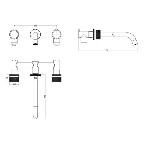 Смеситель для раковины Boheme Stick черный - фото 2