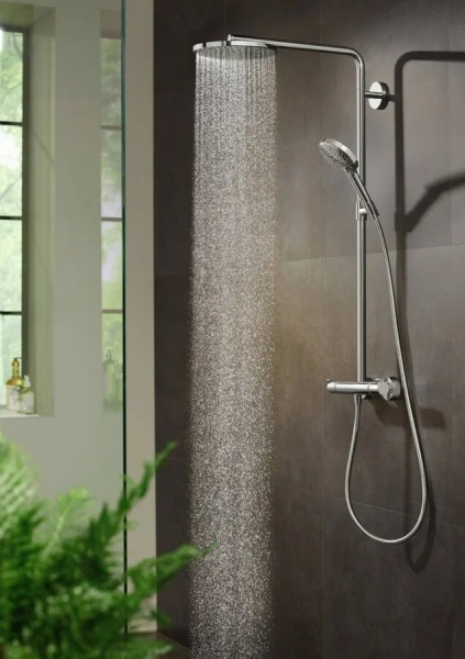 Душевая стойка Hansgrohe Raindance Select S шлифованная бронза, с термостатом - фото 6