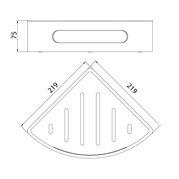 Полочка для ванной Lemark Shelf Line черная - фото 2