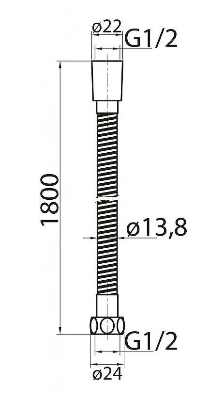 Шланг для душа Cezares CZR-FMDC2-180 гибкий - фото 4