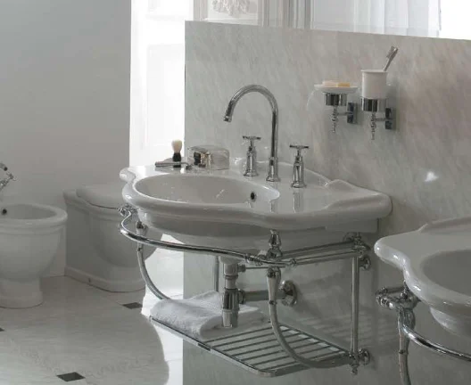 Раковина Globo Paestum 90 см белая, классические, ретро - фото 2