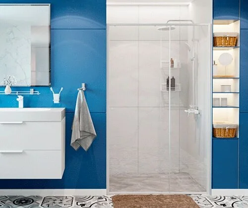 Душевой уголок WasserKRAFT Rhin 110х100 см профиль белый - фото 4