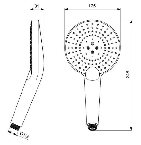 Лейка для душа Ideal Standard IdealRain Evo Jet 3 режима - фото 2