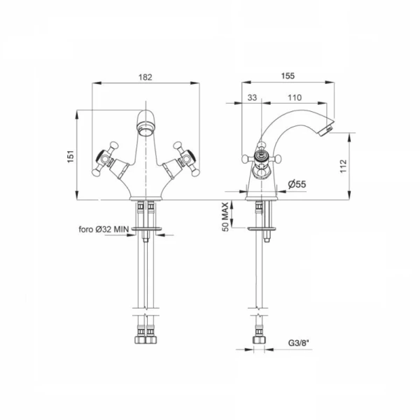 Смеситель для раковины Migliore Lady хром, для раковины - фото 2