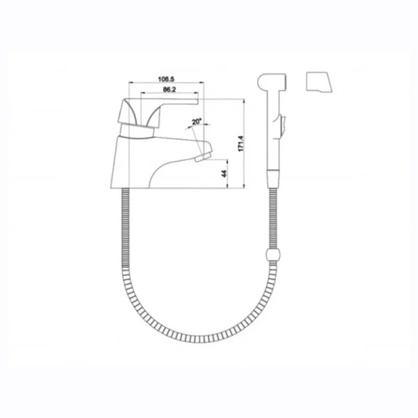 Смеситель для раковины Timo Nordic  хром 0151G chrome - фото 3