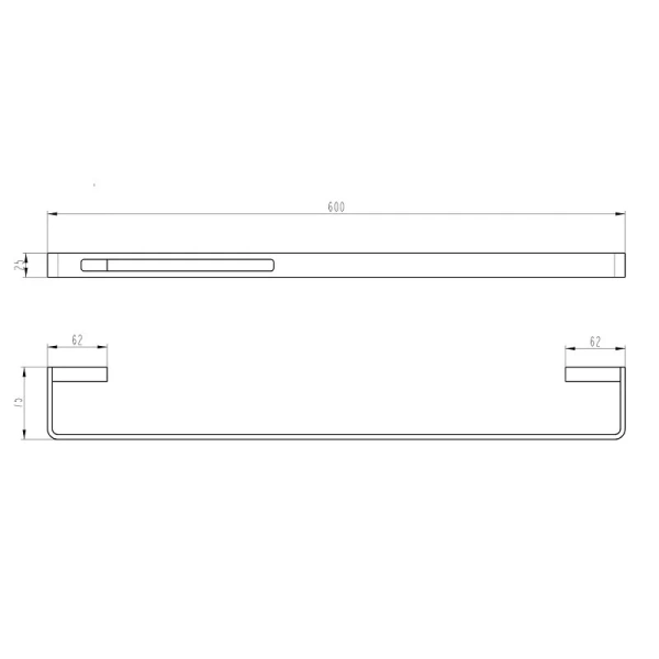 Полотенцедержатель Boheme Q Shine Gun Metall, современные, hi-tech - фото 2