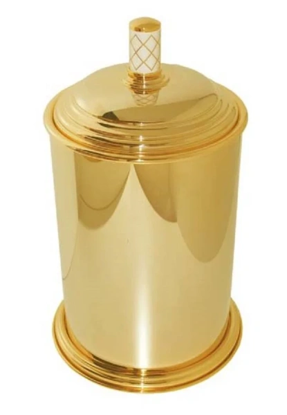 Мусорное ведро Boheme Murano декор белый - фото 1