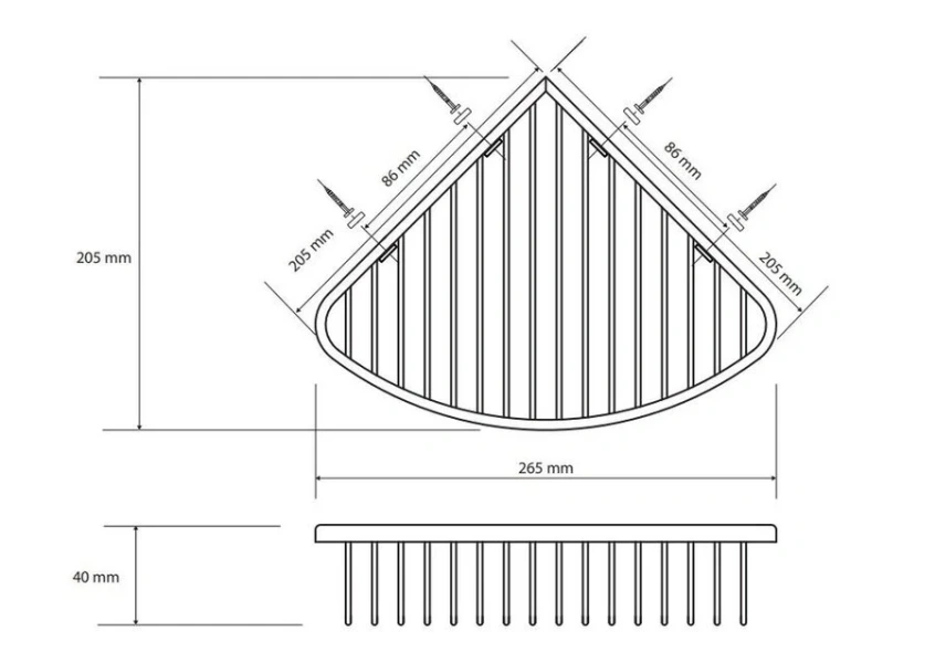 Решетка для ванной Bemeta Cytro угловая - фото 2