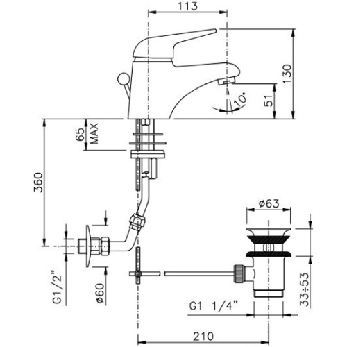 Смеситель для раковины Nicolazzi Dom 4302 - фото 3