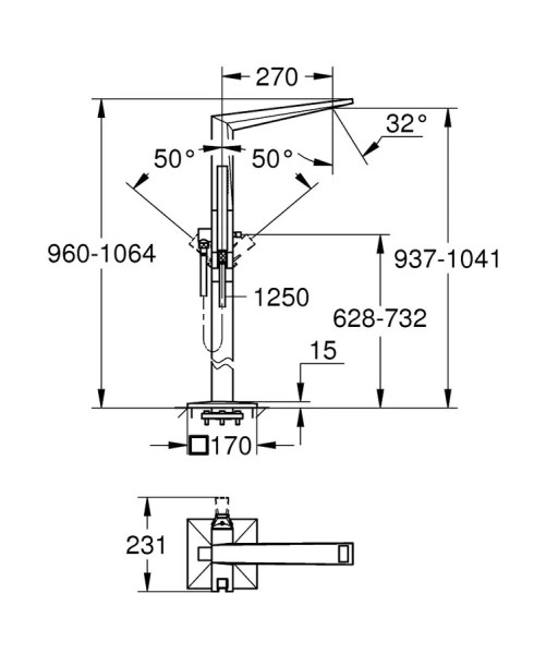 Смеситель для ванны Grohe Allure Brilliant 23119000 - фото 3