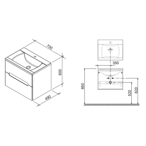 Схема, подвесная, пристенная - фото 4