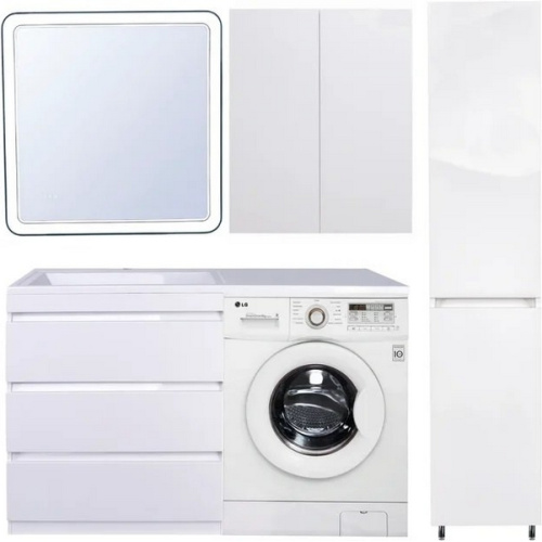 Тумба под раковину напольная Style Line Даллас 77 см белая, в наличии - фото 2