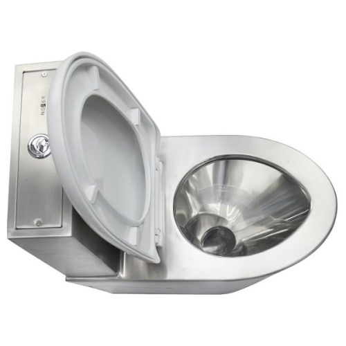 Унитаз компакт Nofer нержавеющая сталь глянец - фото 2