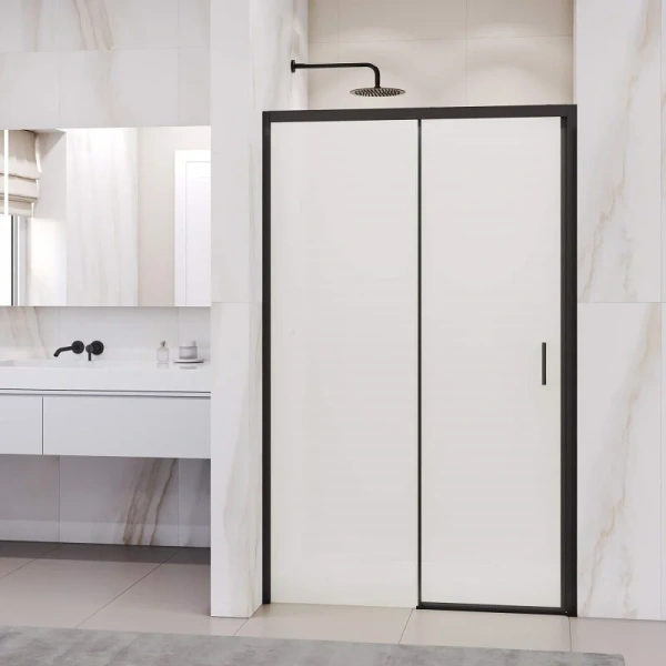 Душевая дверь в нишу RGW Passage PA-017B 180 см профиль черный, стекло матовое - фото 1