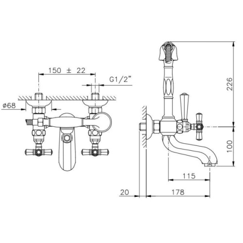 Смеситель для ванны Nicolazzi Teide 1901 - фото 3