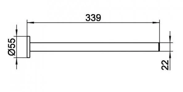 Полотенцедержатель Keuco Plan 14923 латунь, современные, hi-tech - фото 2