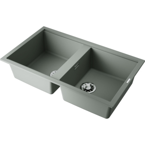 Мойка для кухни Omoikiri Kitagawa 86-2-WG 86 см wind green, врезные - фото 2