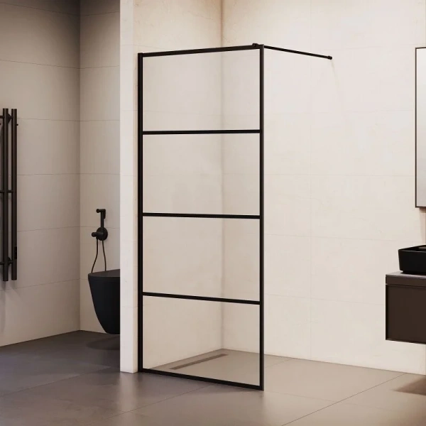Душевая перегородка RGW Walk In WA-019B 100 см профиль черный - фото 3