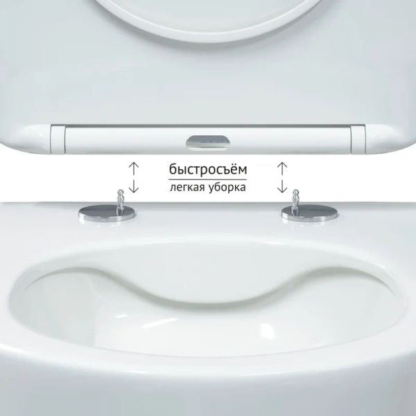 Унитаз с инсталляцией BERGES Atom Line кнопка черная SoftTouch - фото 4